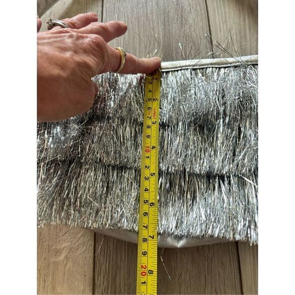 Target Spritz silver disco fringe Easter basket bag - Picture 6 of 9